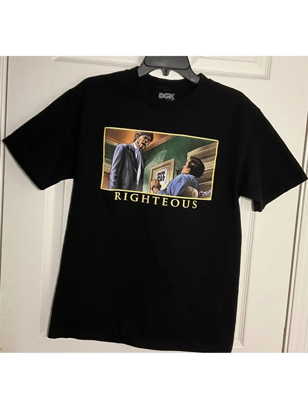 DGK Righteous Graphic T-Shirt Medium Black Cotton